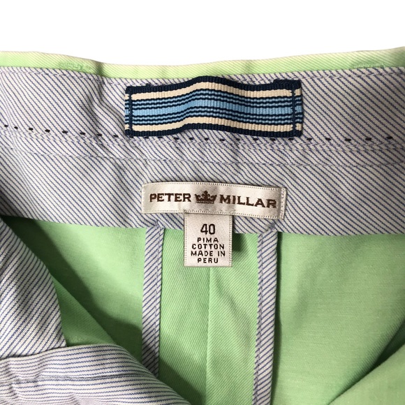 Peter Millar Pima Cotton Twill Flat Front Shorts Golf Walking Men's Waist 40 - Picture 4 of 12